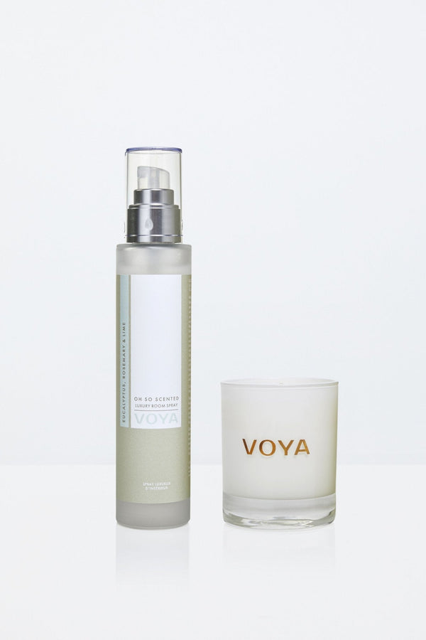 Eucalyptus, Rosemary & Lime Scented Candle & Room Spray Bundle - BundlesVOYA Skincare