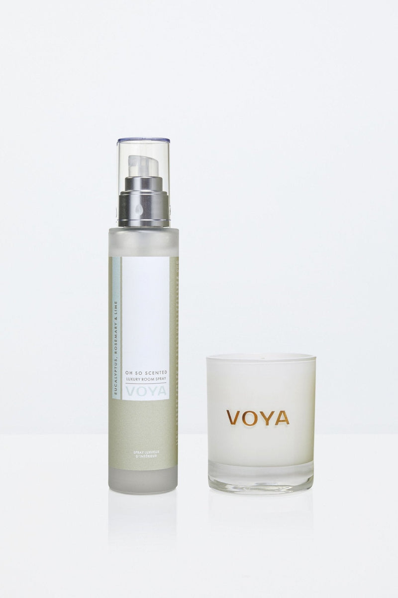 Eucalyptus, Rosemary & Lime Scented Candle & Room Spray Bundle - BundlesVOYA Skincare