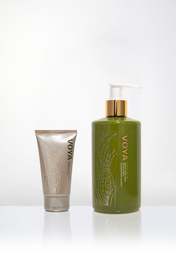 voya skincare USA hand wash and cream bundle