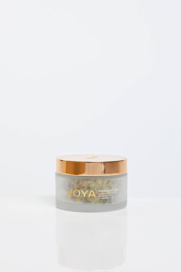 VOYA Skincare USA mineral bath salts in glass jar
