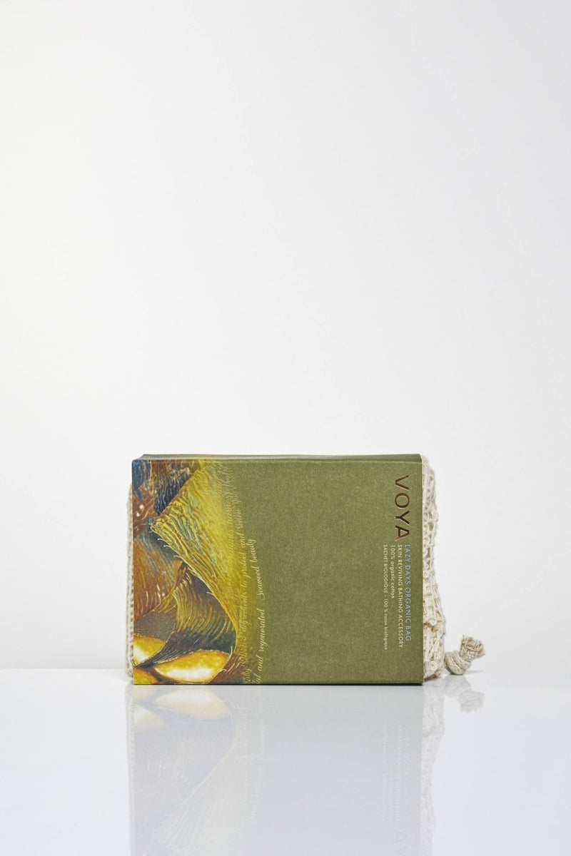 organic mesh bag for voya skincare USA lazy days at home seaweed bath