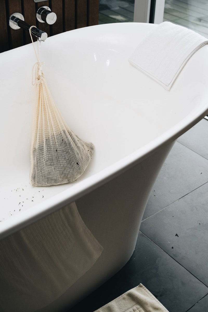 organic mesh bag for voya lazy days at home seaweed bath in bath with seaweed
