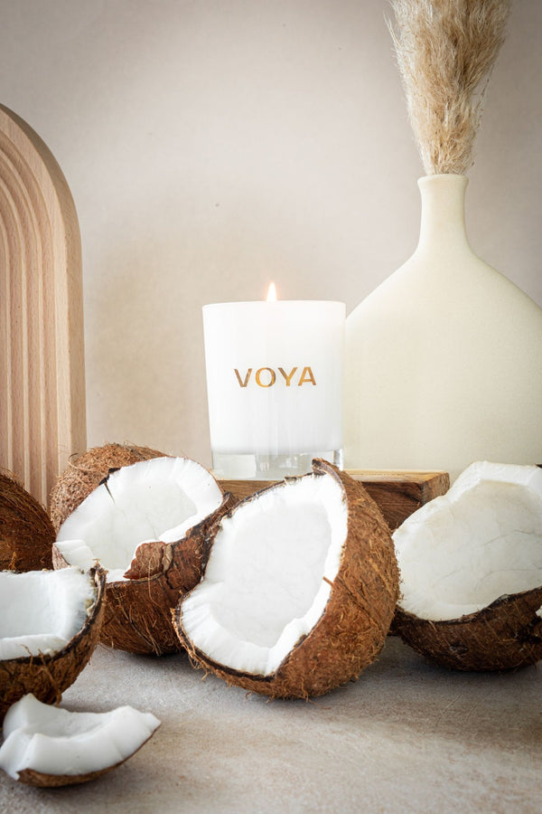 Luxury Scented Candle | Coconut & Jasmine - CandlesVoya Skincare