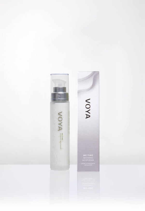 VOYA Skincare USA Me Time Soothing Organic Face Moisturizer with outer packaging