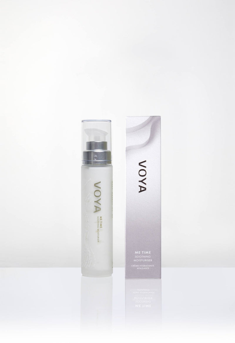 VOYA Skincare USA Me Time Soothing Organic Face Moisturizer with outer packaging