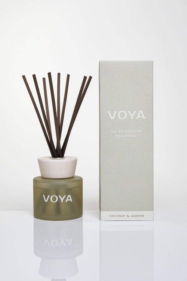 VOYA Skincare USA Coconut and Jasmine Reed Diffuser with outer packaging