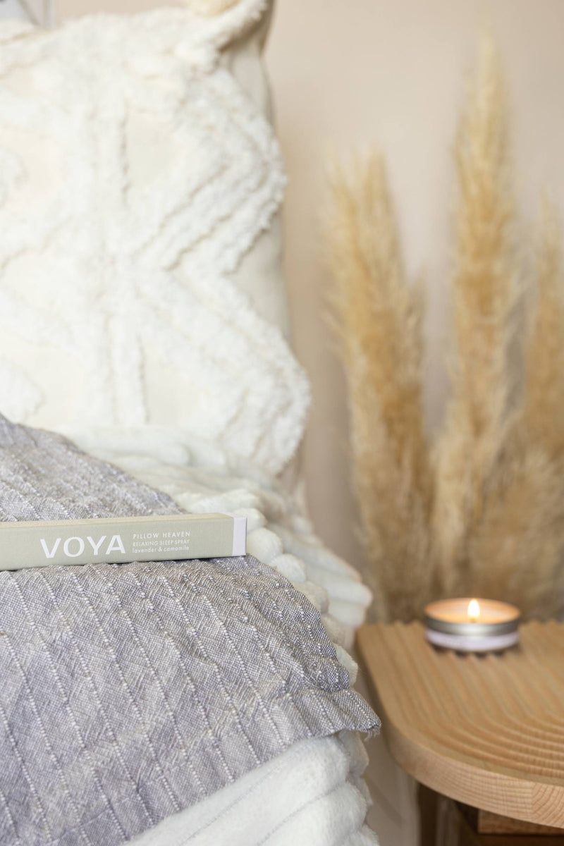 VOYA Pillow Heaven Relaxing Lavender Sleep Spray and Mini Scented Candle