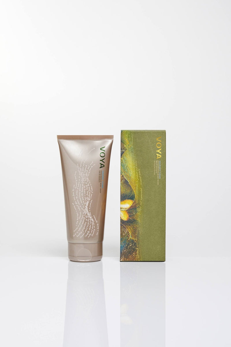 Squeaky Clean Organic Body Wash with outer packaging, VOYA Skincare USA