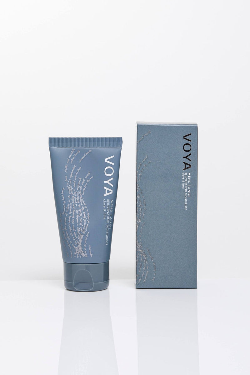 Rejuvenating Organic Face Moisturizer for Men with outer packaging, VOYA Skincare USA